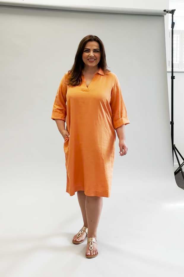 Wasabi Corinna 6 dress/tunic - papaya