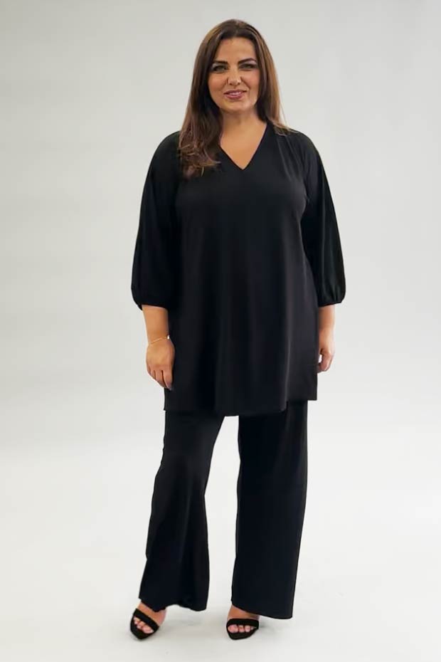 See You plisse tunic - black