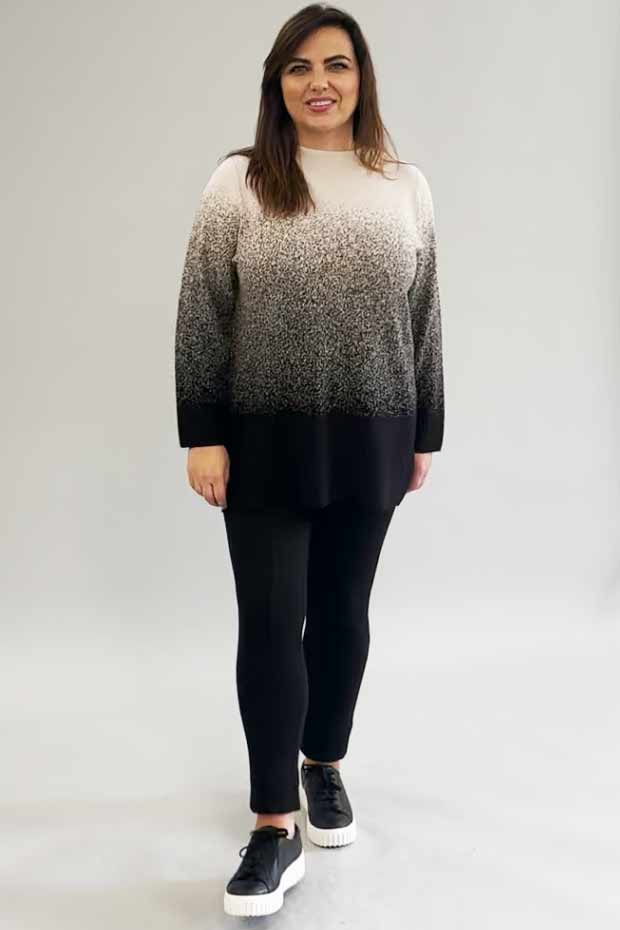 Via Appia graded jumper - black/mushroom