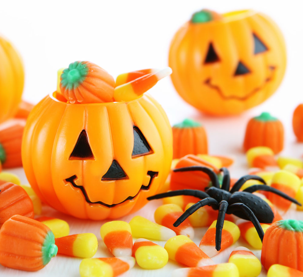 Jolly happy Halloween Pumpkins and Sweets