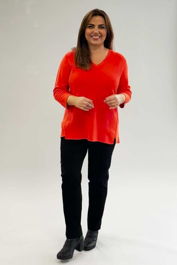 Via Appia cotton jumper - coral