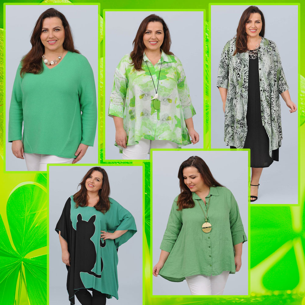 Selection of green outfits from Bakou