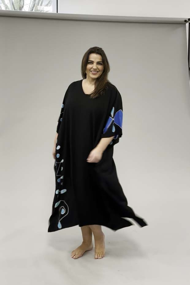 Angel Circle long kaftan - turq