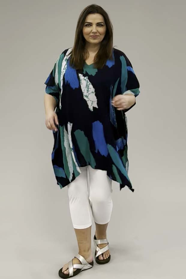 Angel Circle square poncho - splash print