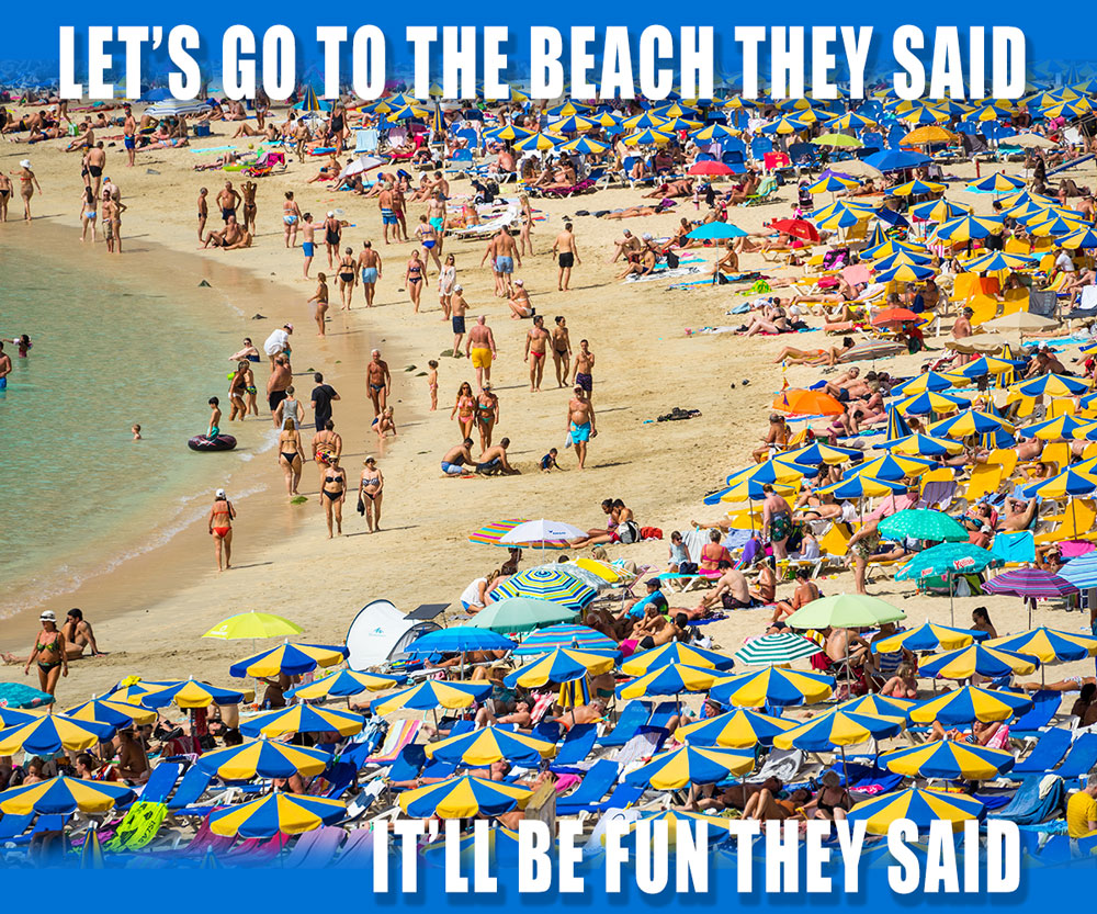 Crowded Beach Joke