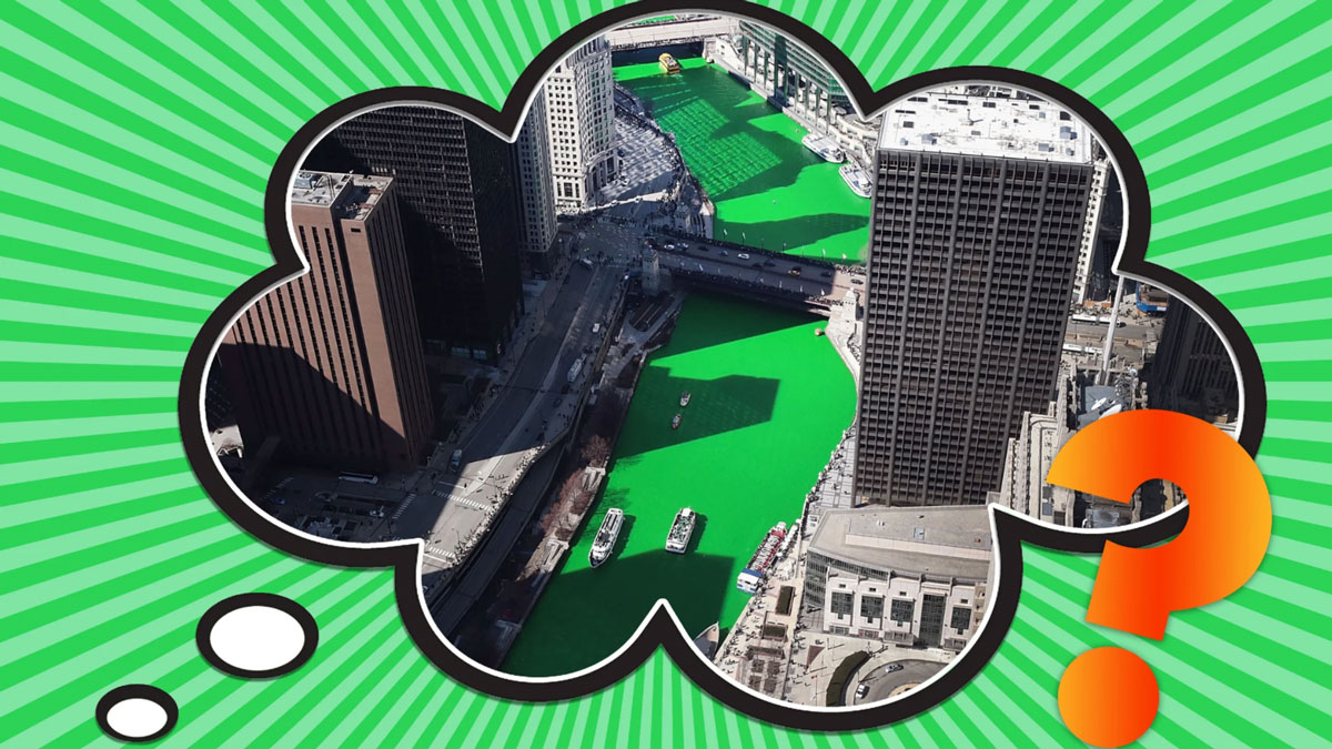 History of Chicago River on St Patrick's Day