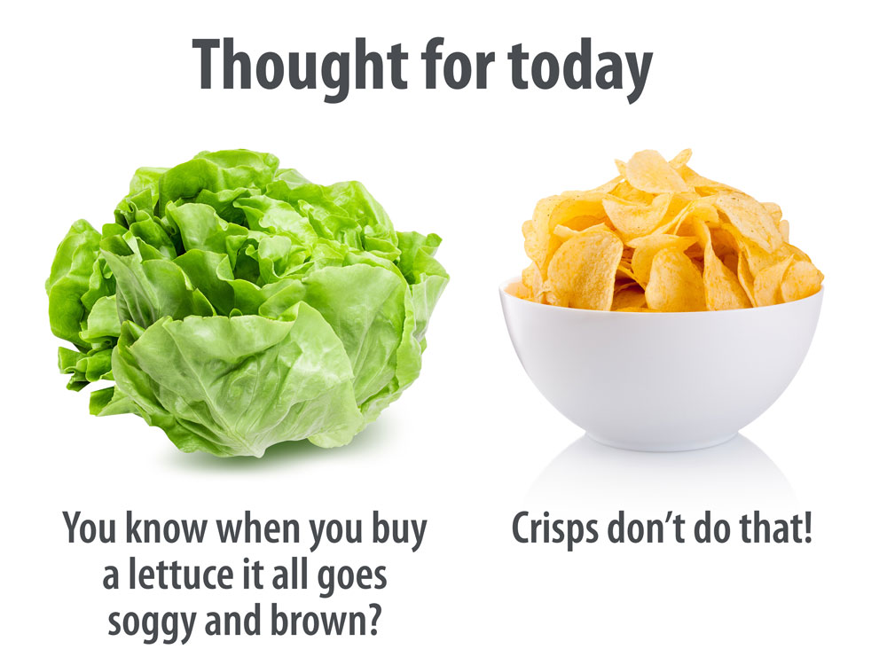 Lettuce versus Crisps joke