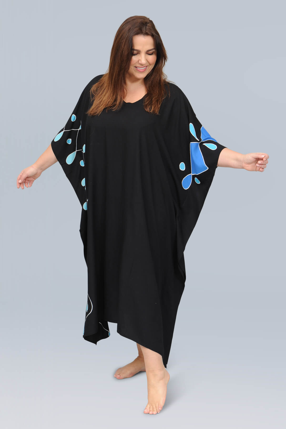 Angel Circle long kaftan - turq