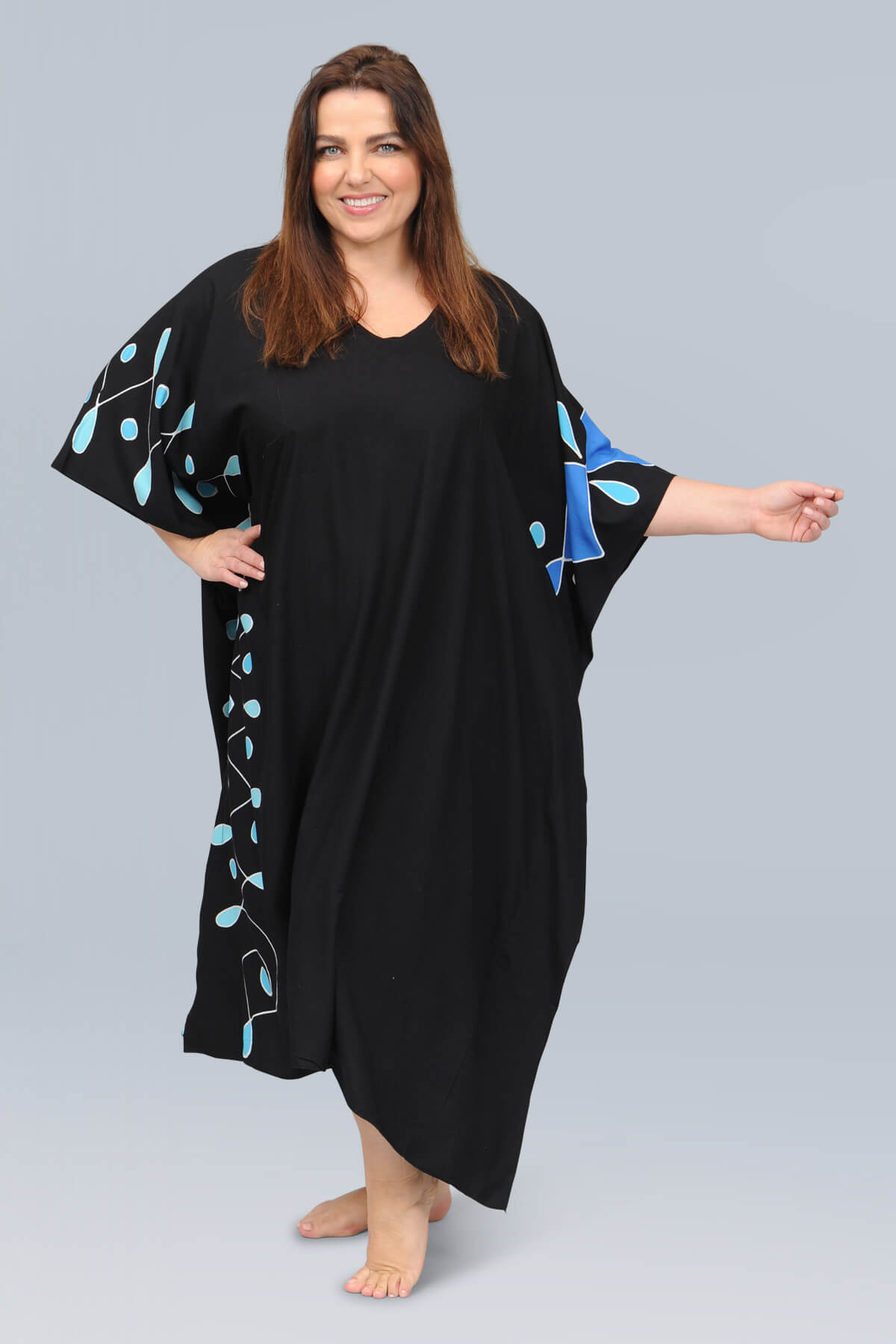 Angel Circle long kaftan - turq