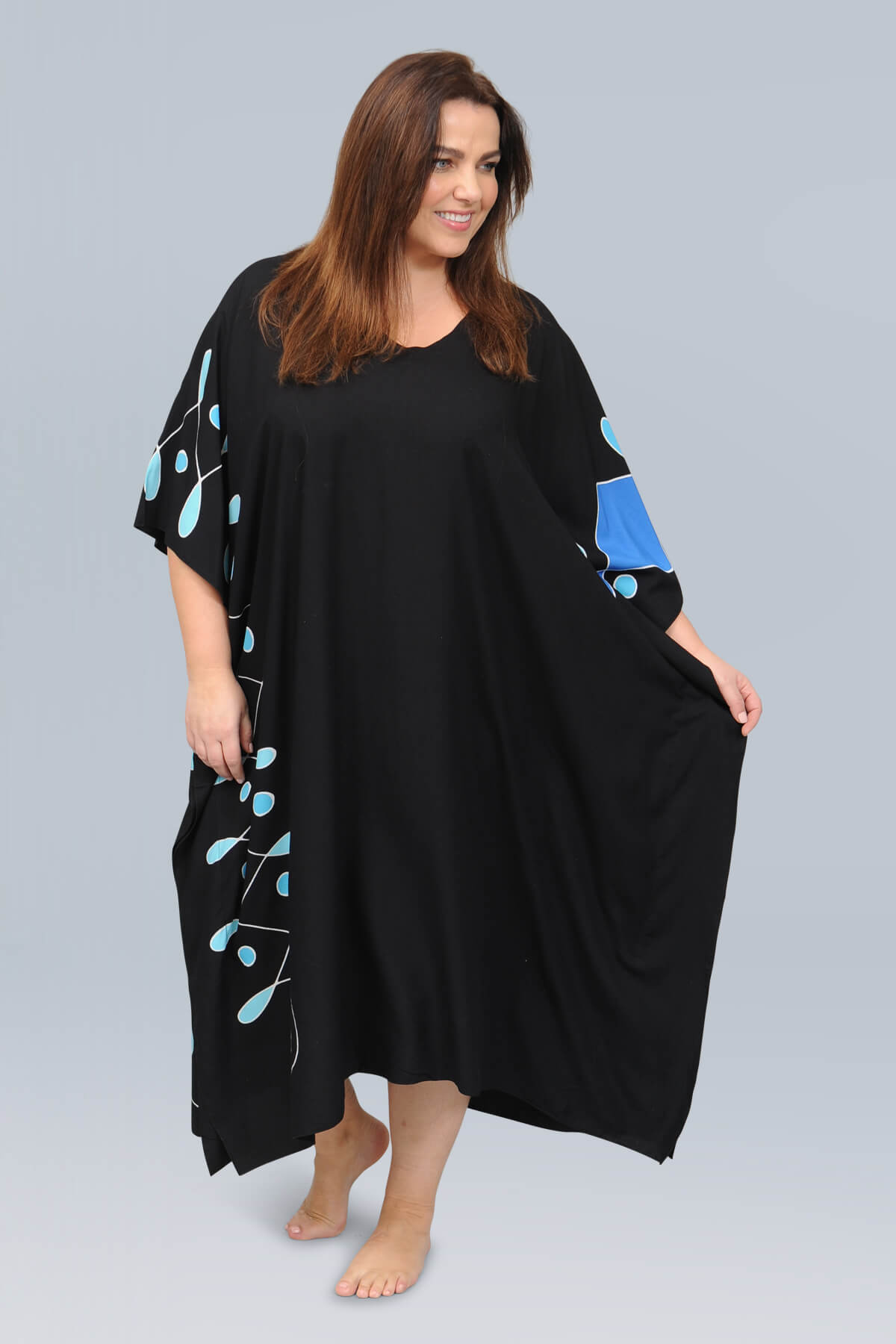 Angel Circle long kaftan - turq