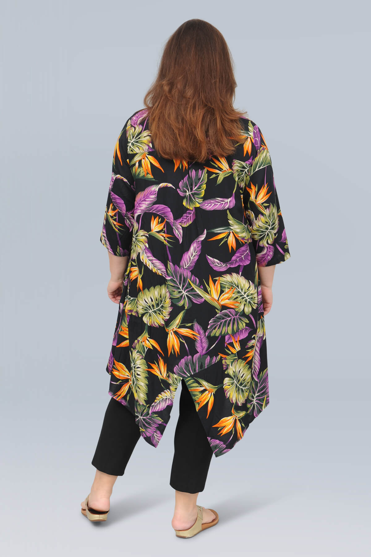 Angel Circle asymmetrical jacket - tropical