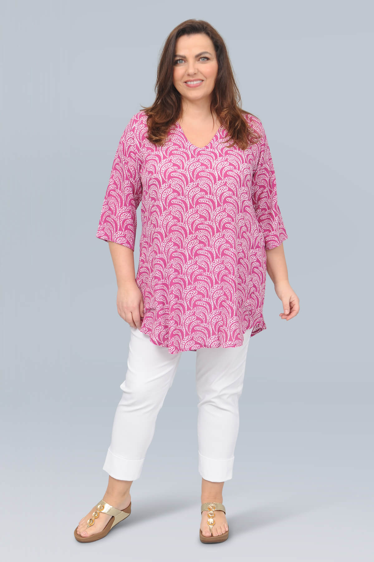 Angel Circle paisley tunic – purple/white | Bakou