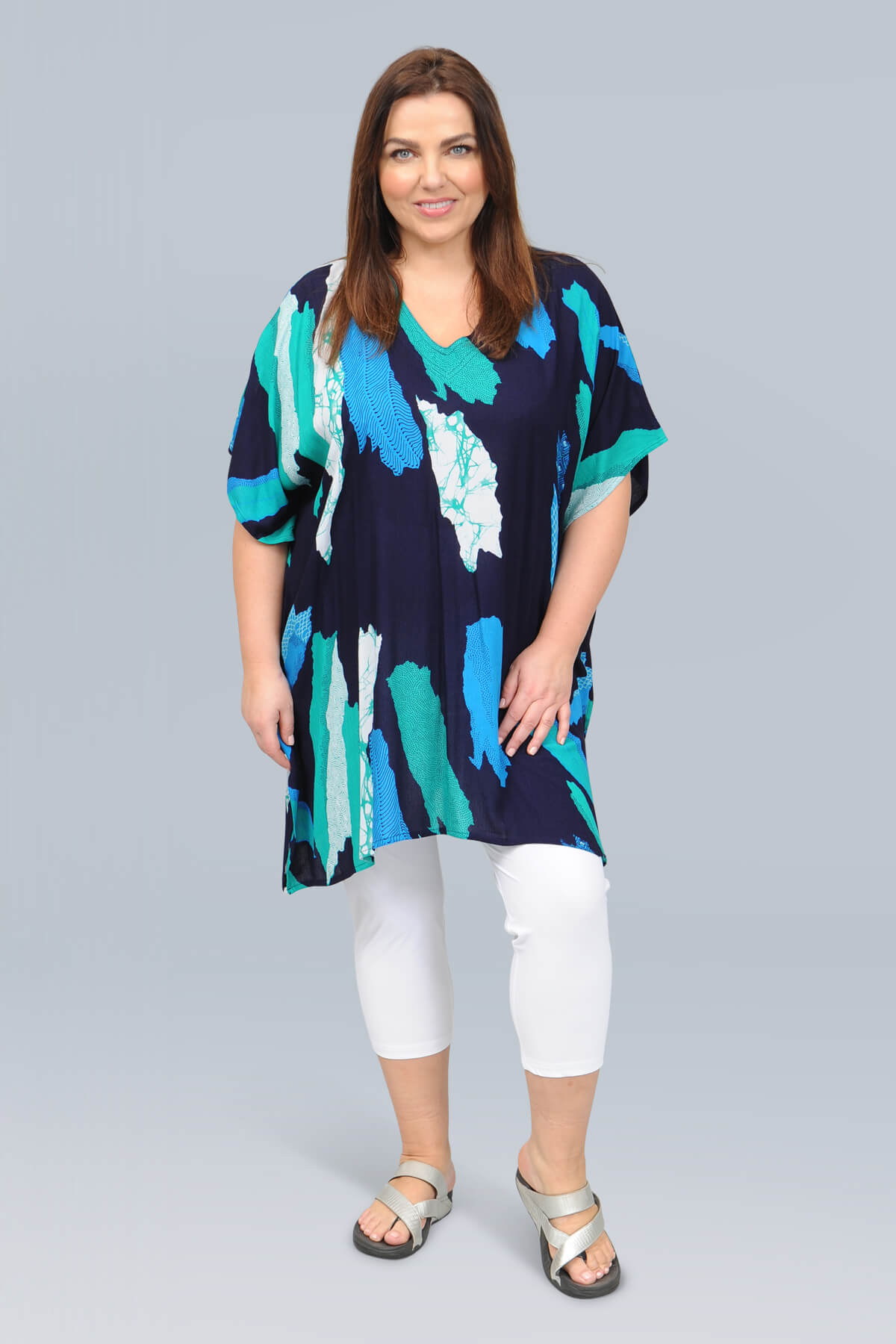 Angel Circle square poncho - splash print