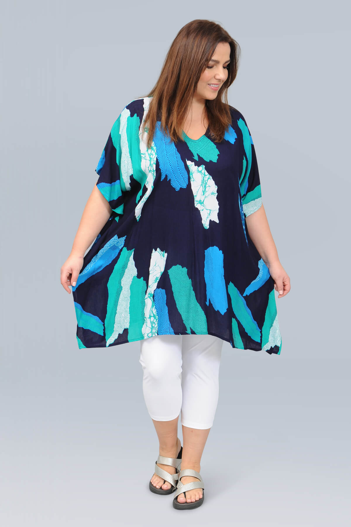 Angel Circle square poncho - splash print