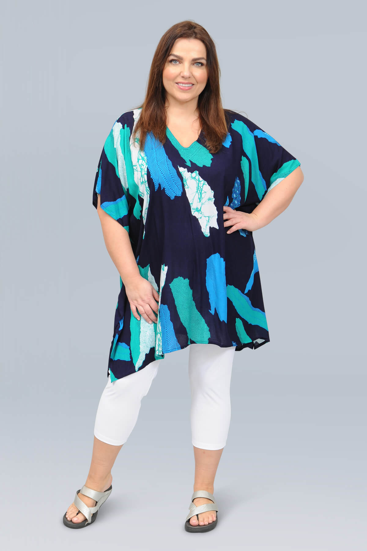 Angel Circle square poncho - splash print