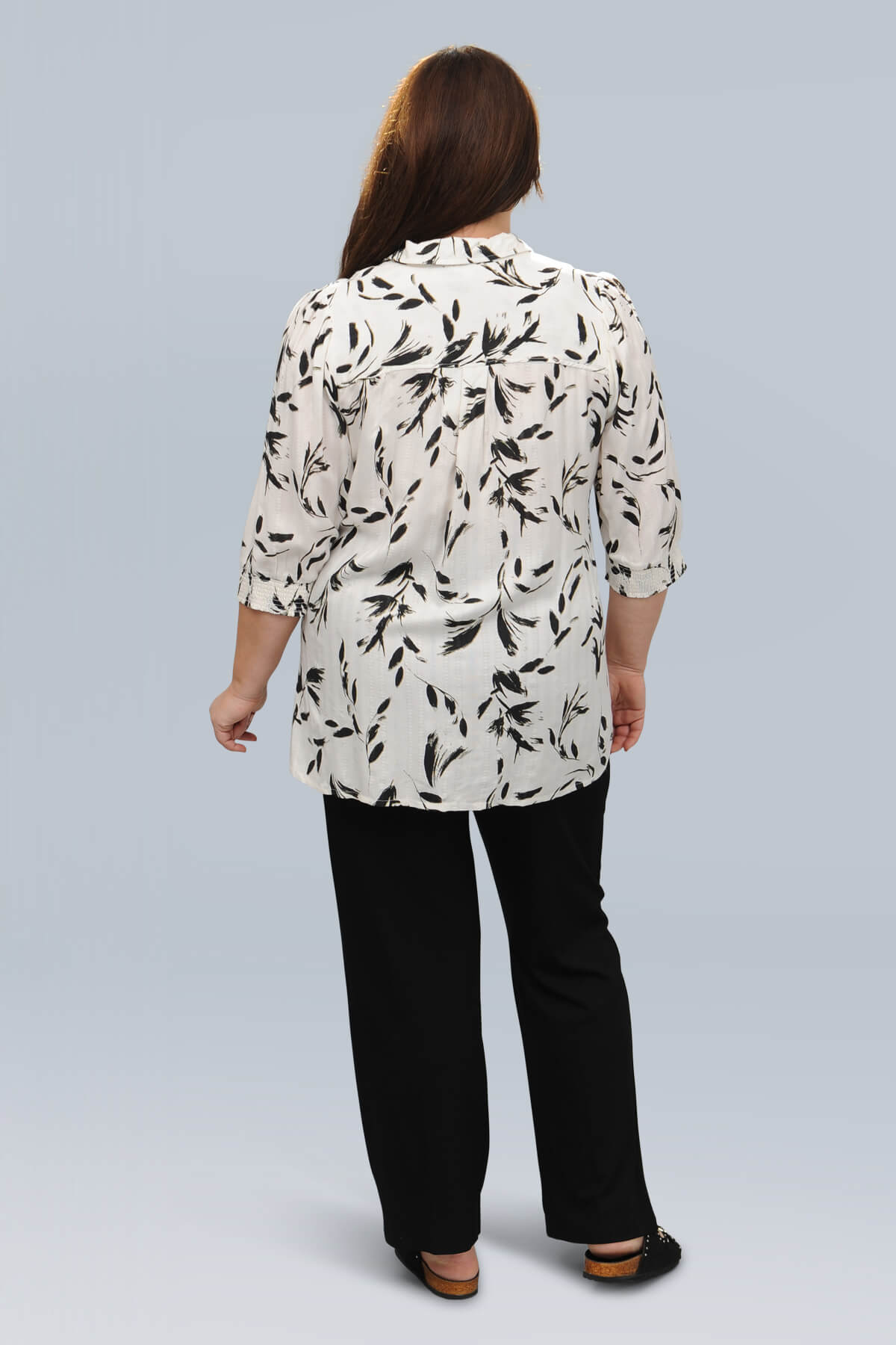 Ciso floral shirt - black/ecru