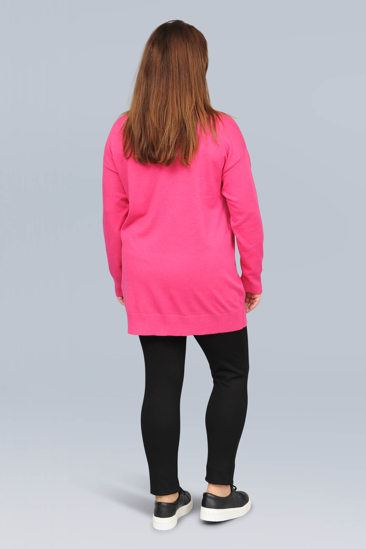 Ciso v neck jumper - pink melange