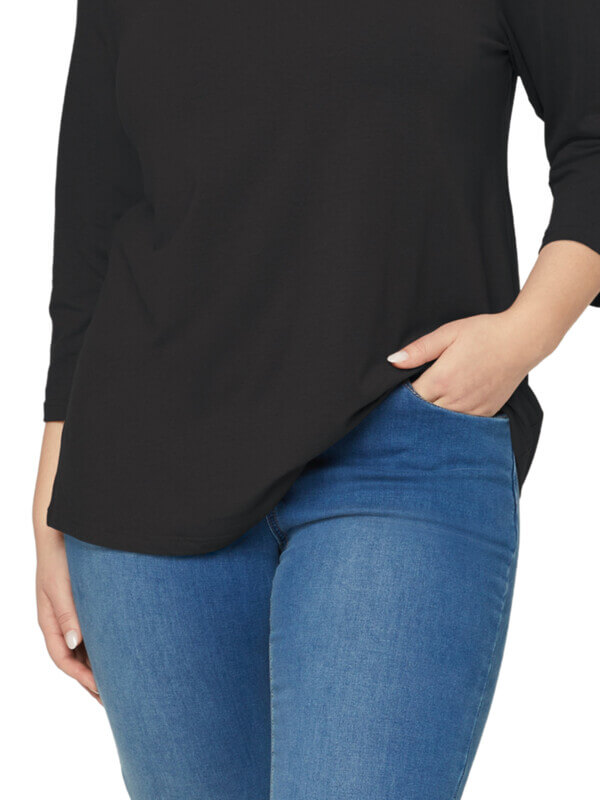 Ciso 3/4 sleeve t-shirt - black