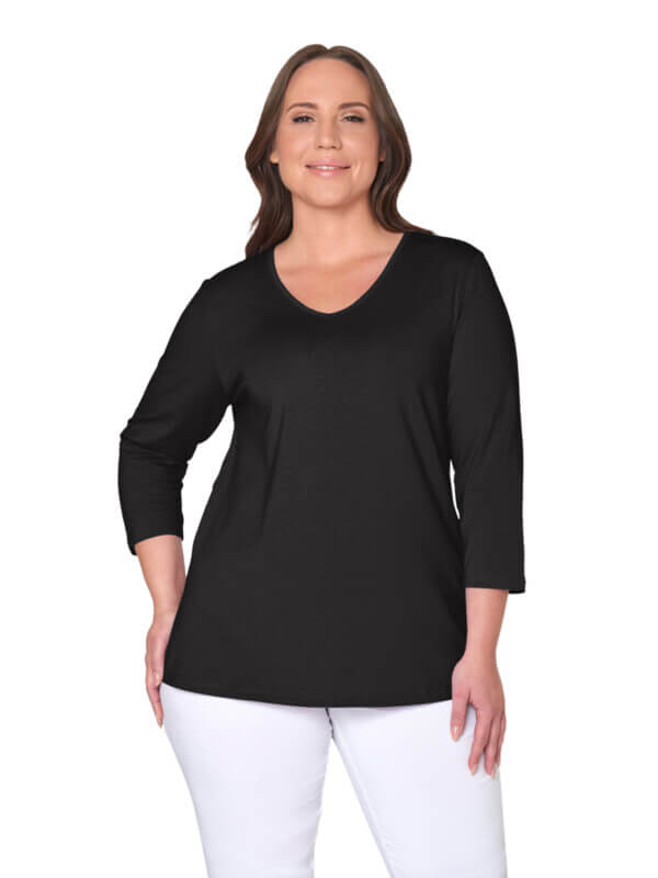 Ciso 3/4 sleeve t-shirt - black