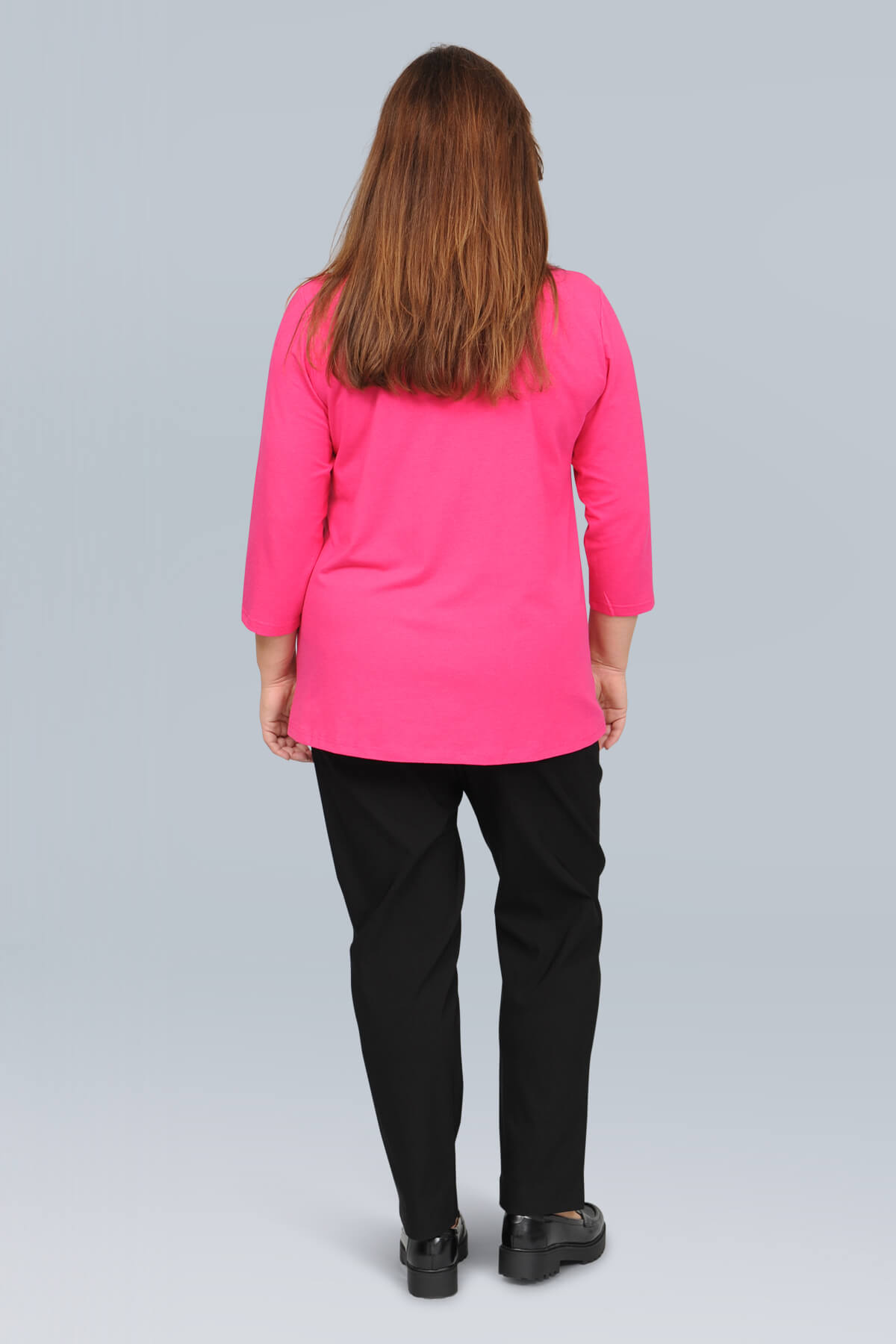 Ciso 3/4 sleeve t-shirt - pink peacock