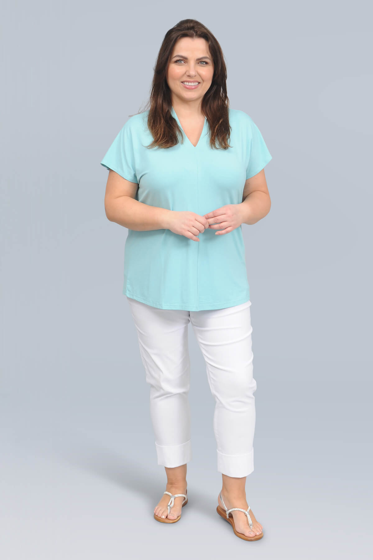 Ciso batwing t-shirt - dusty turquoise