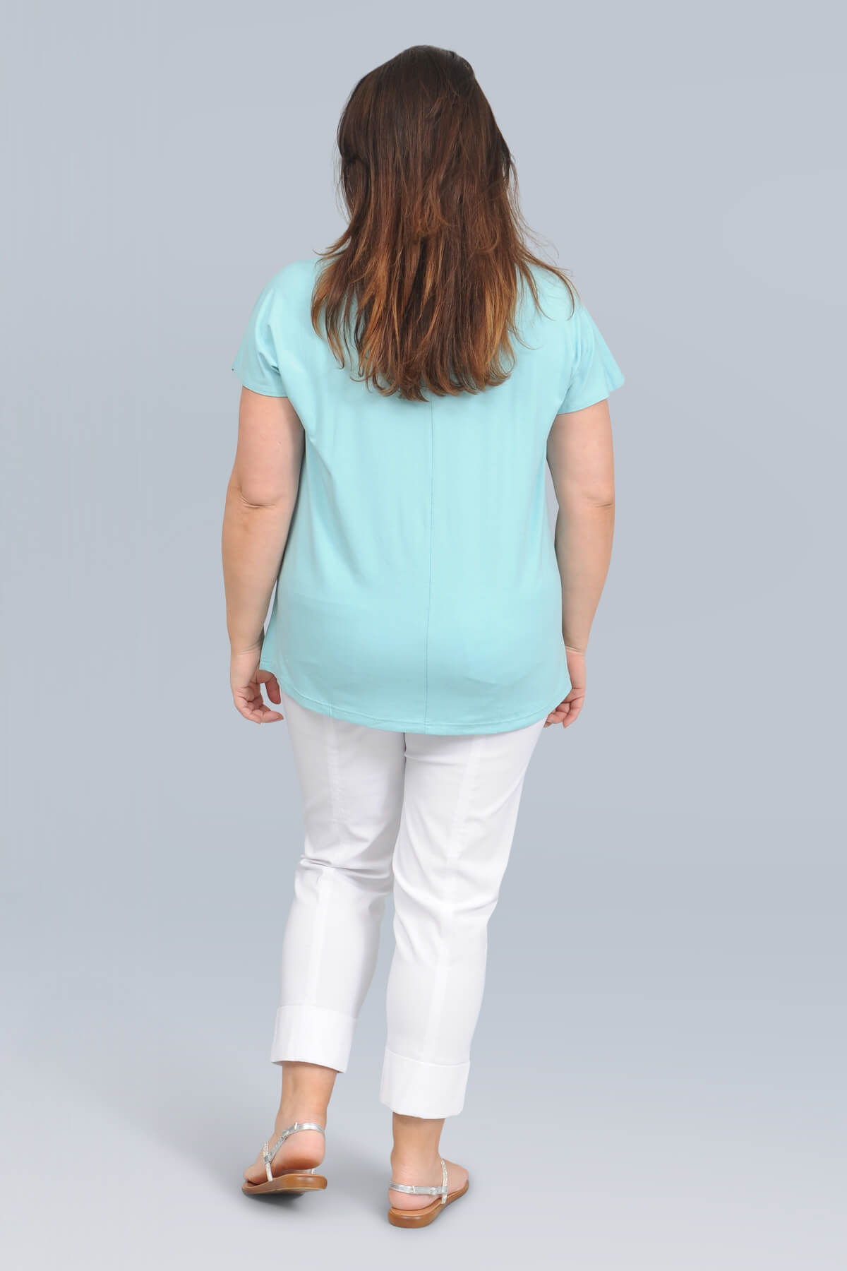 Ciso batwing t-shirt - dusty turquoise