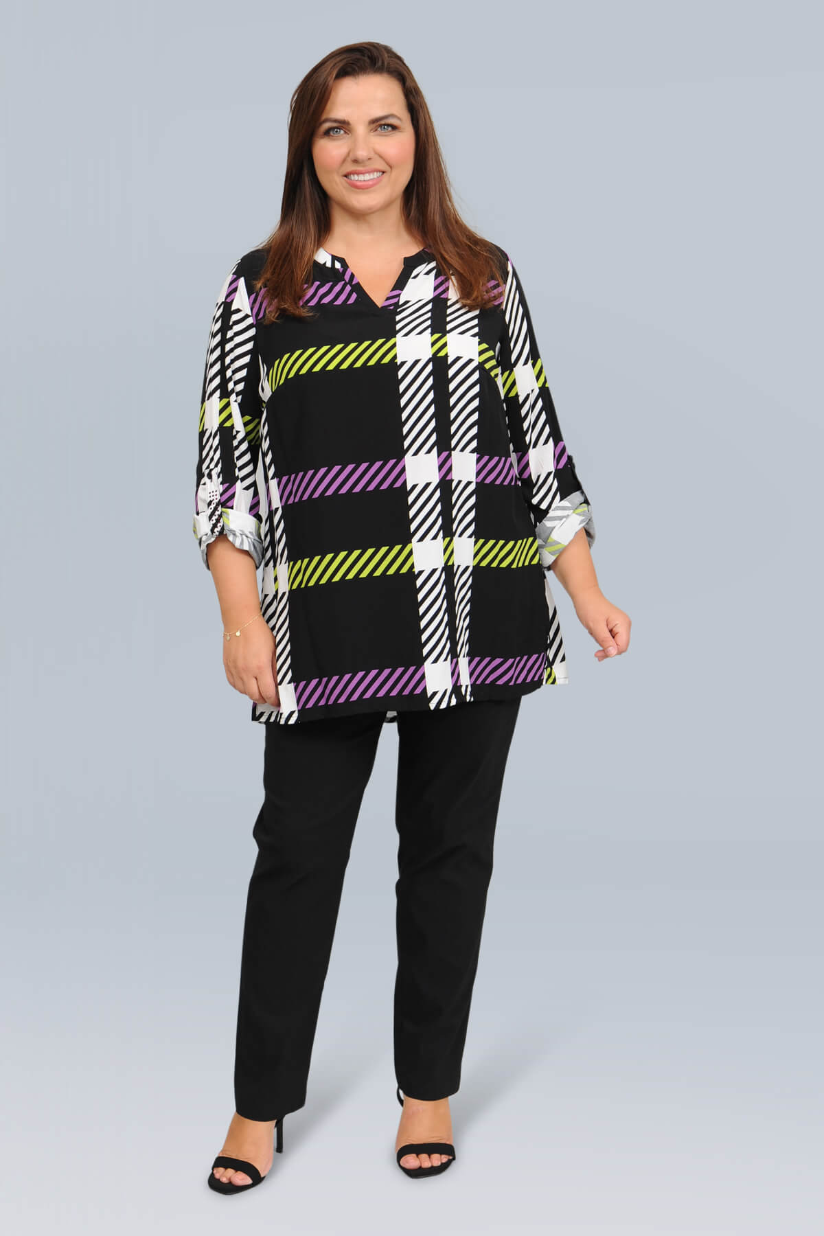 Doris Streich abstract stripe tunic