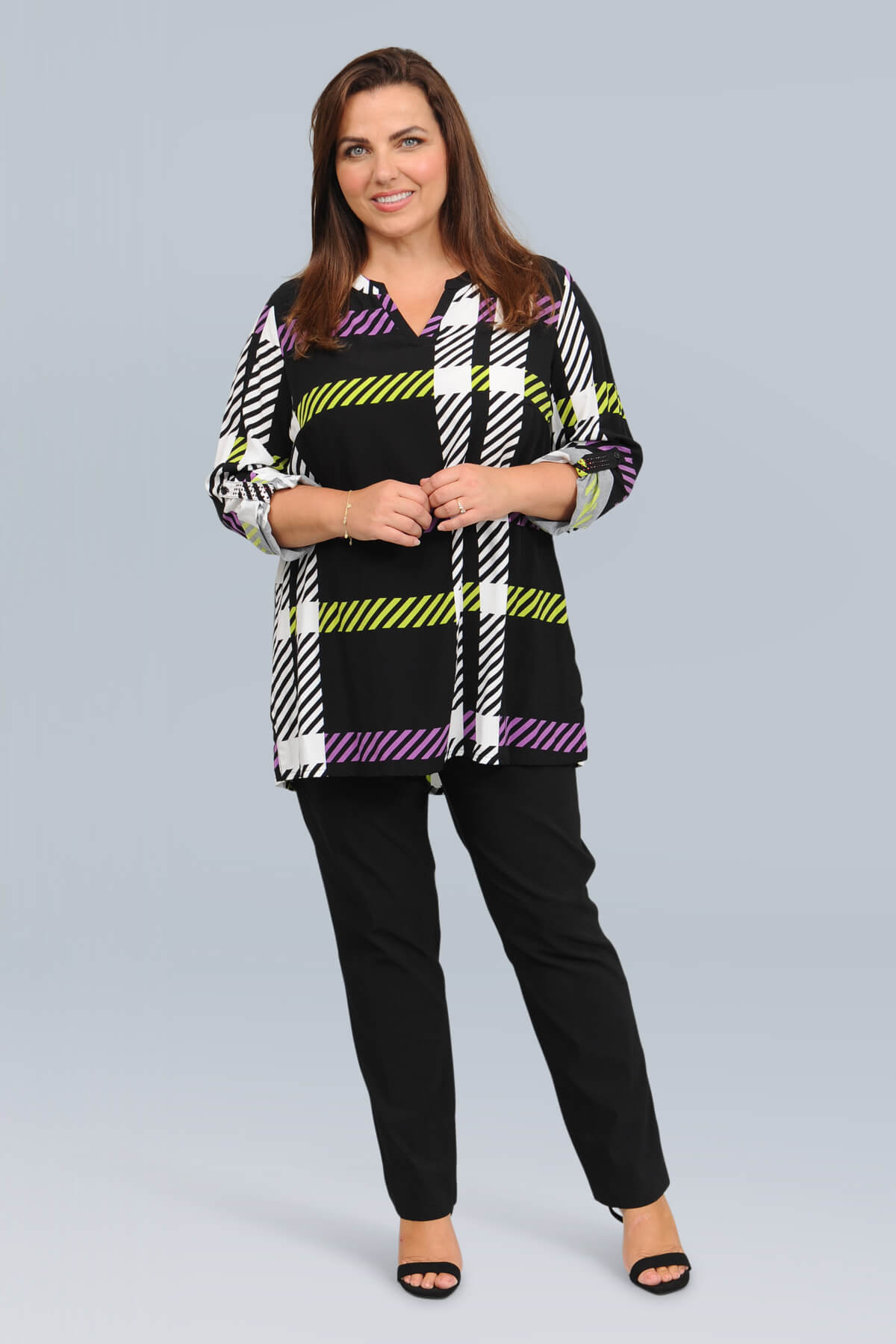 Doris Streich abstract stripe tunic