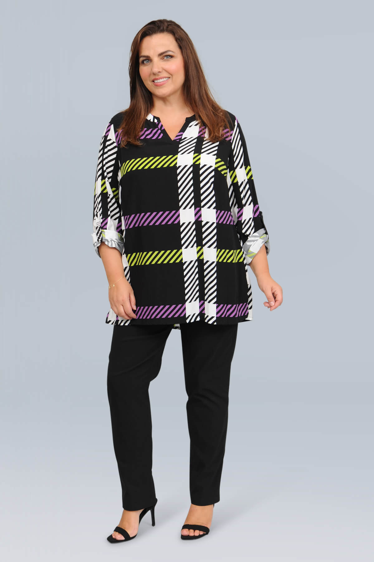 Doris Streich abstract stripe tunic