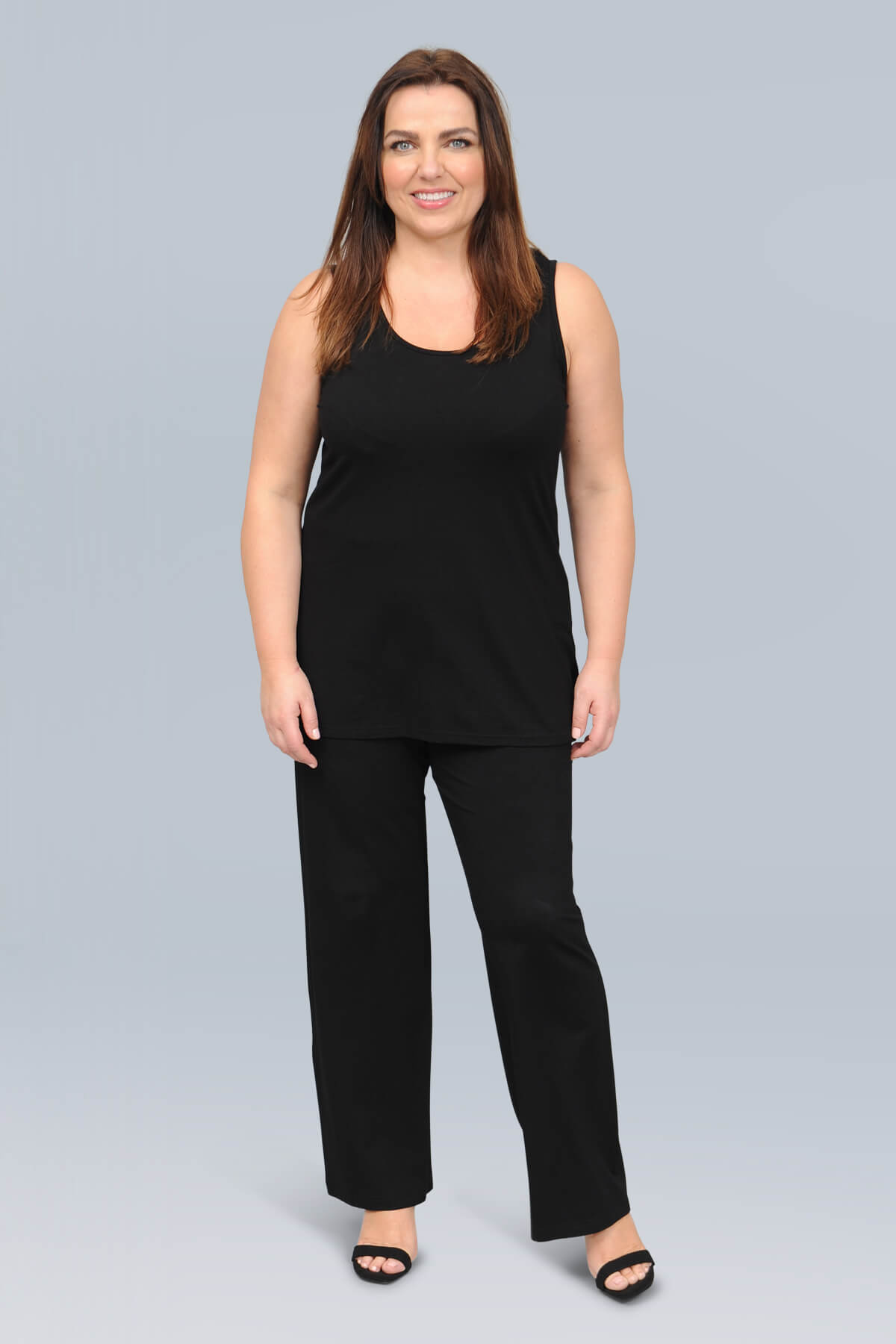 Doris Streich A line jersey vest - black