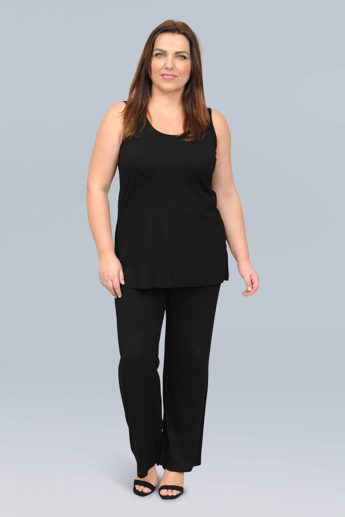 Doris Streich A line jersey vest - black