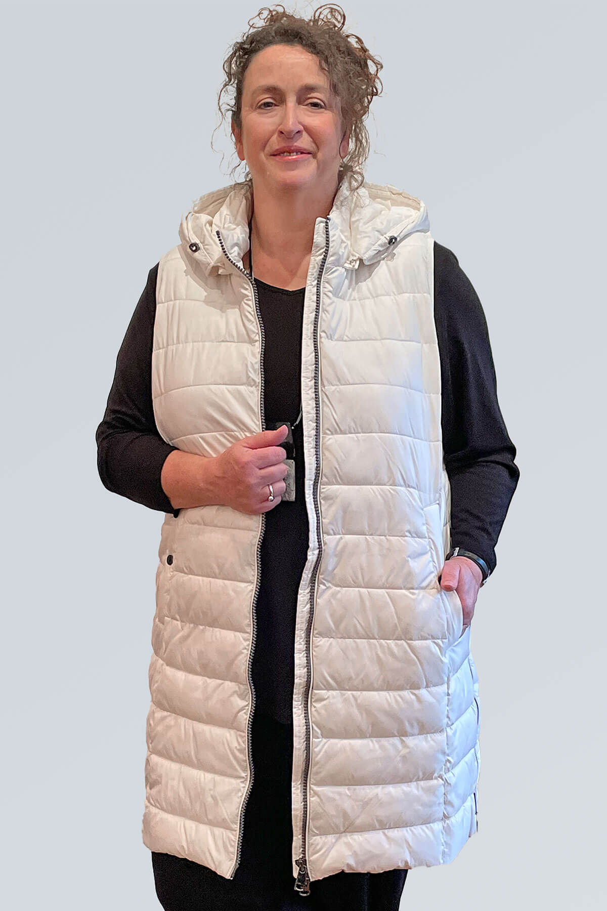 Frandsen long gilet - winter white