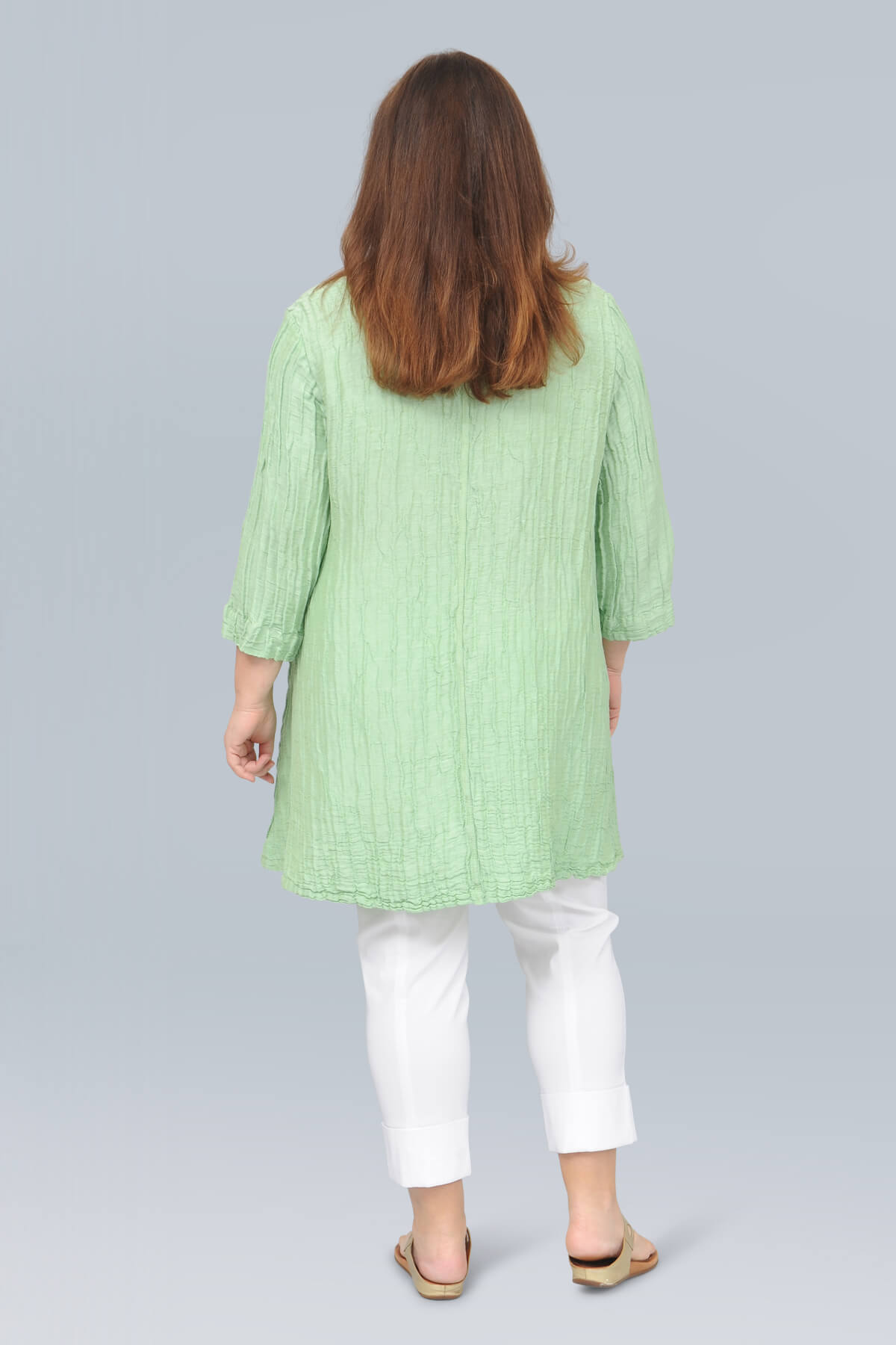 Grizas two pocket v neck tunic - green sorbet