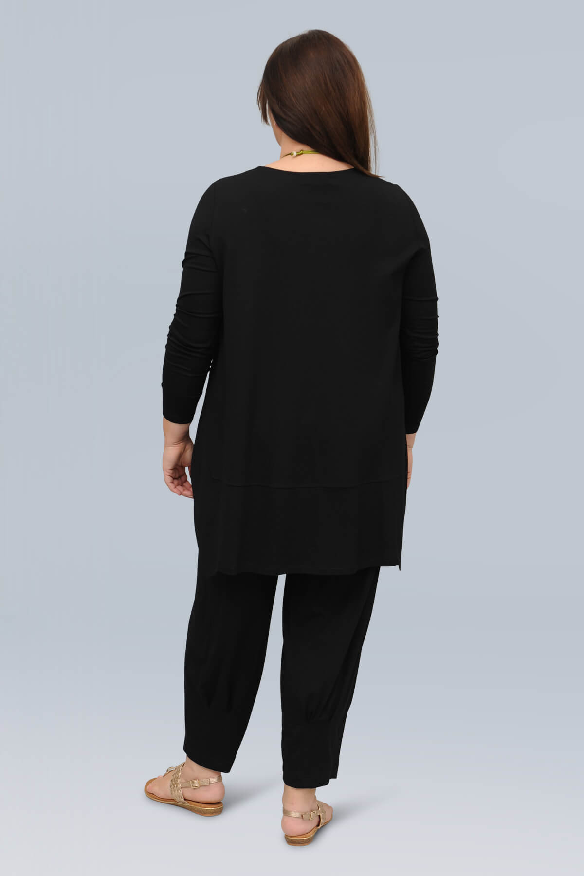 Noen square neck top - black