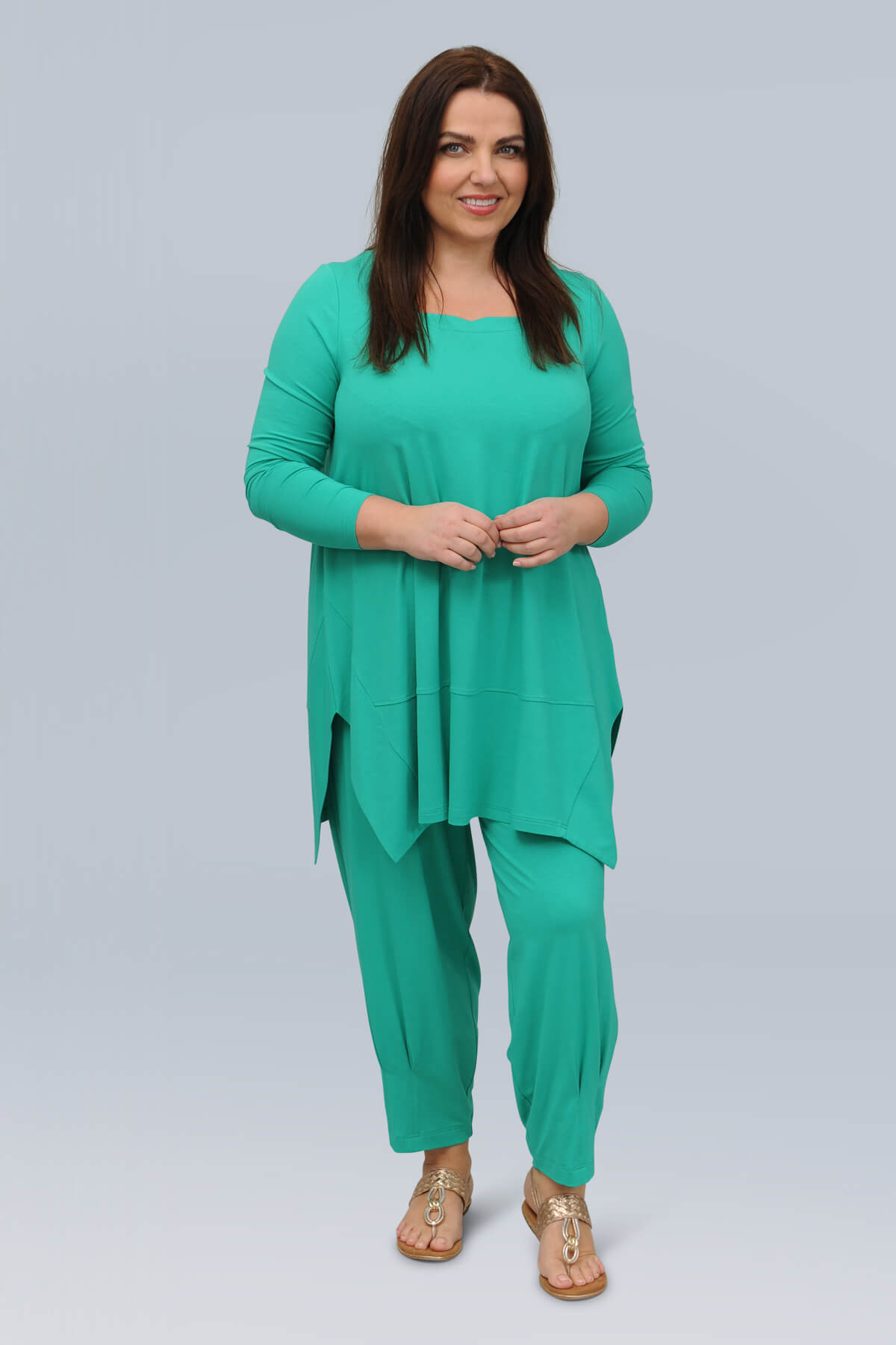 Noen square neck top - mint green