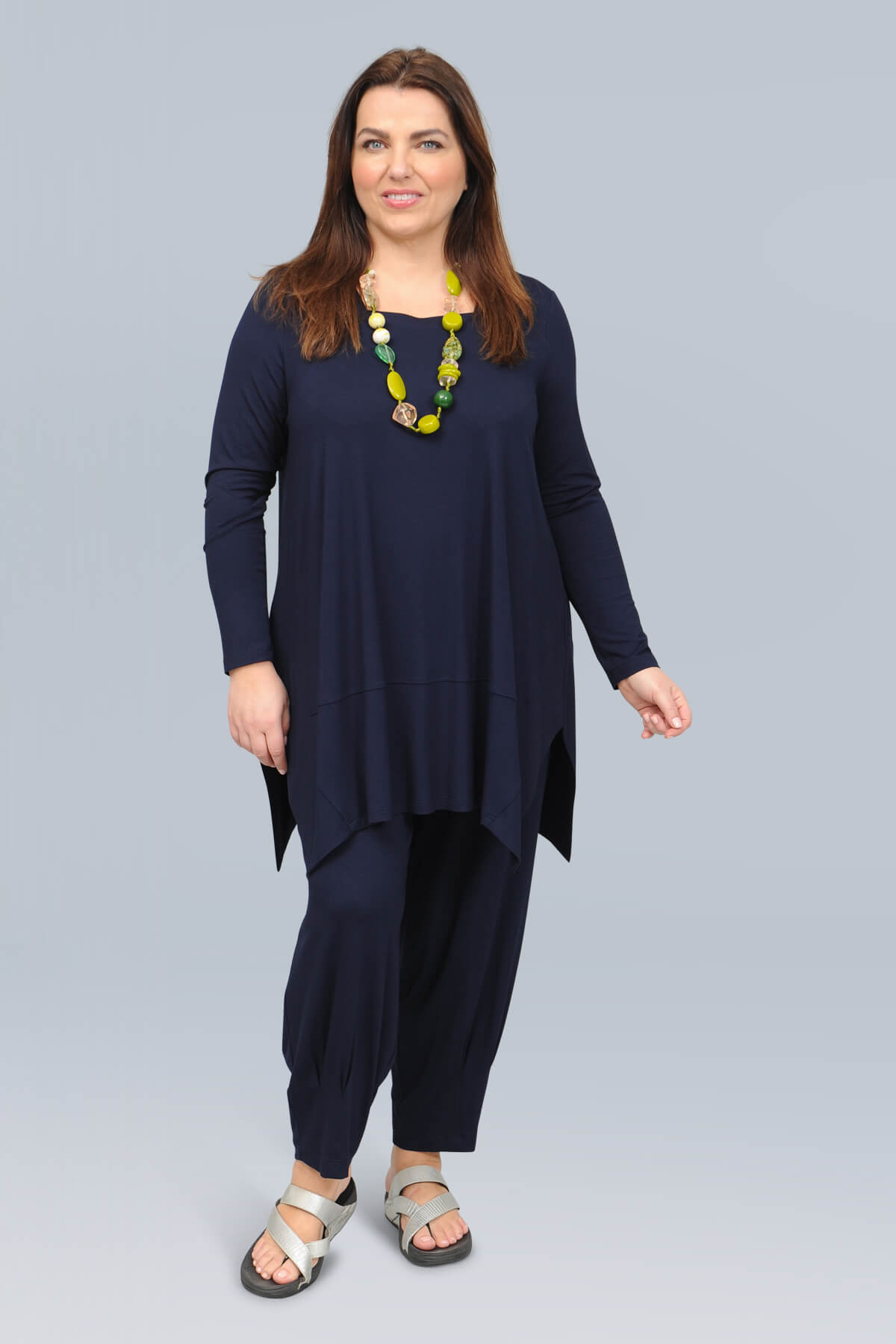 Noen square neck top - navy