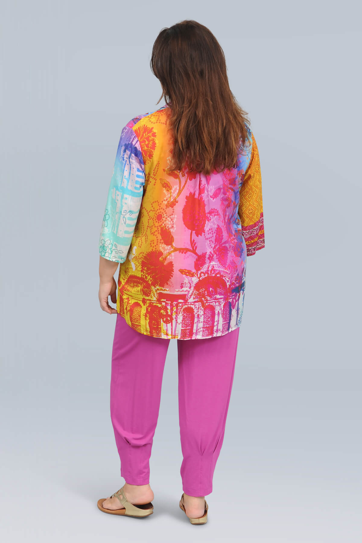 Orientique digital print shirt - brights