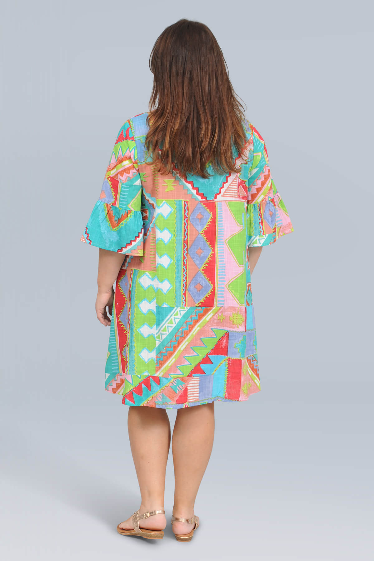 Orientique Zio flounce sleeve tunic/dress