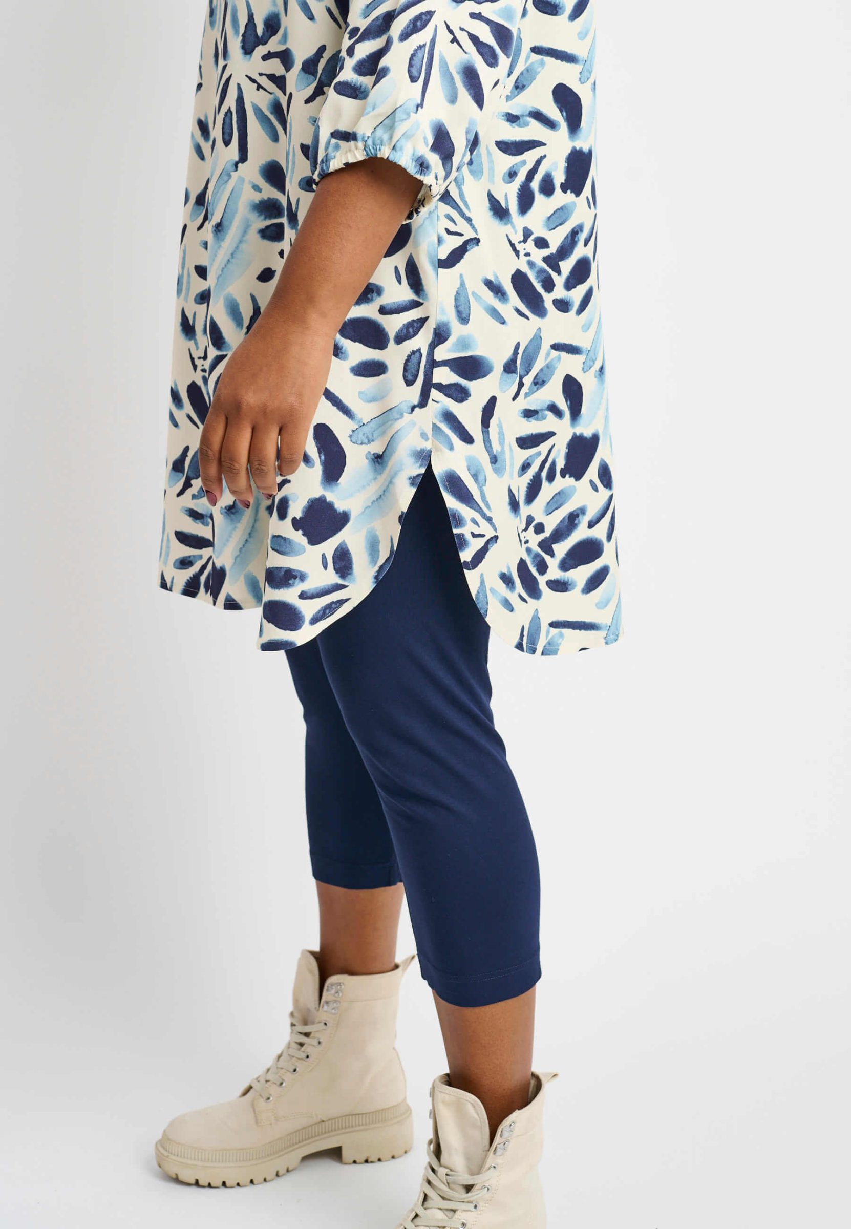 Pont Neuf Bloom floral tunic - cornflower