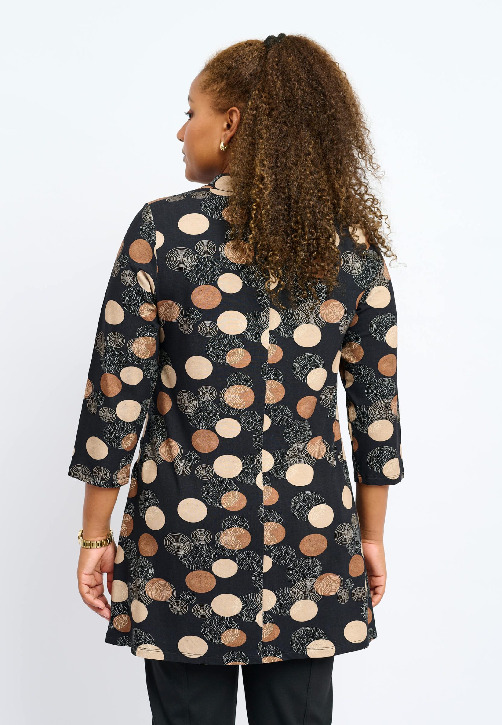 Pont Neuf Dorit circles tunic - black/browns