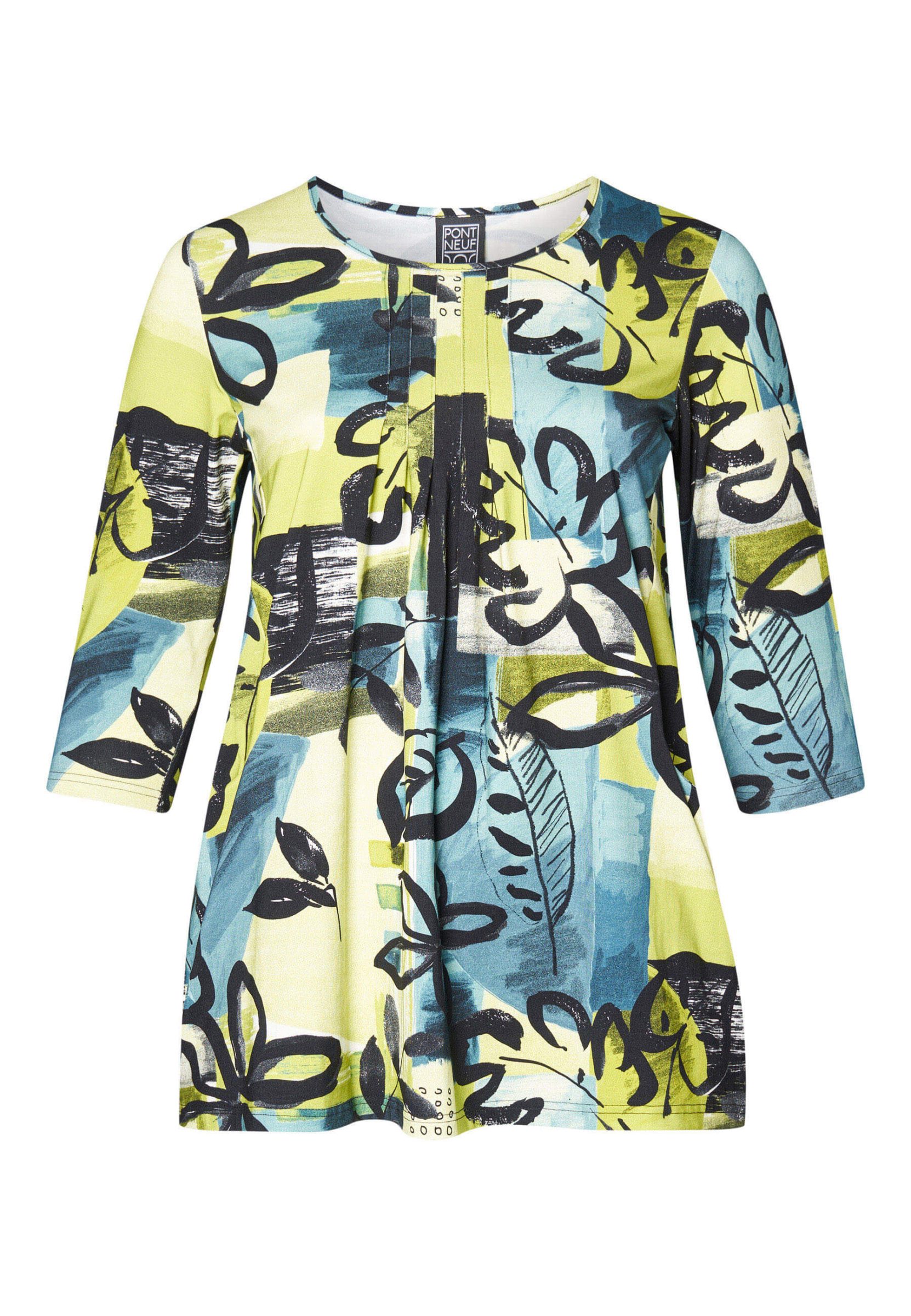 Pont Neuf Felina abstract tunic - petrol