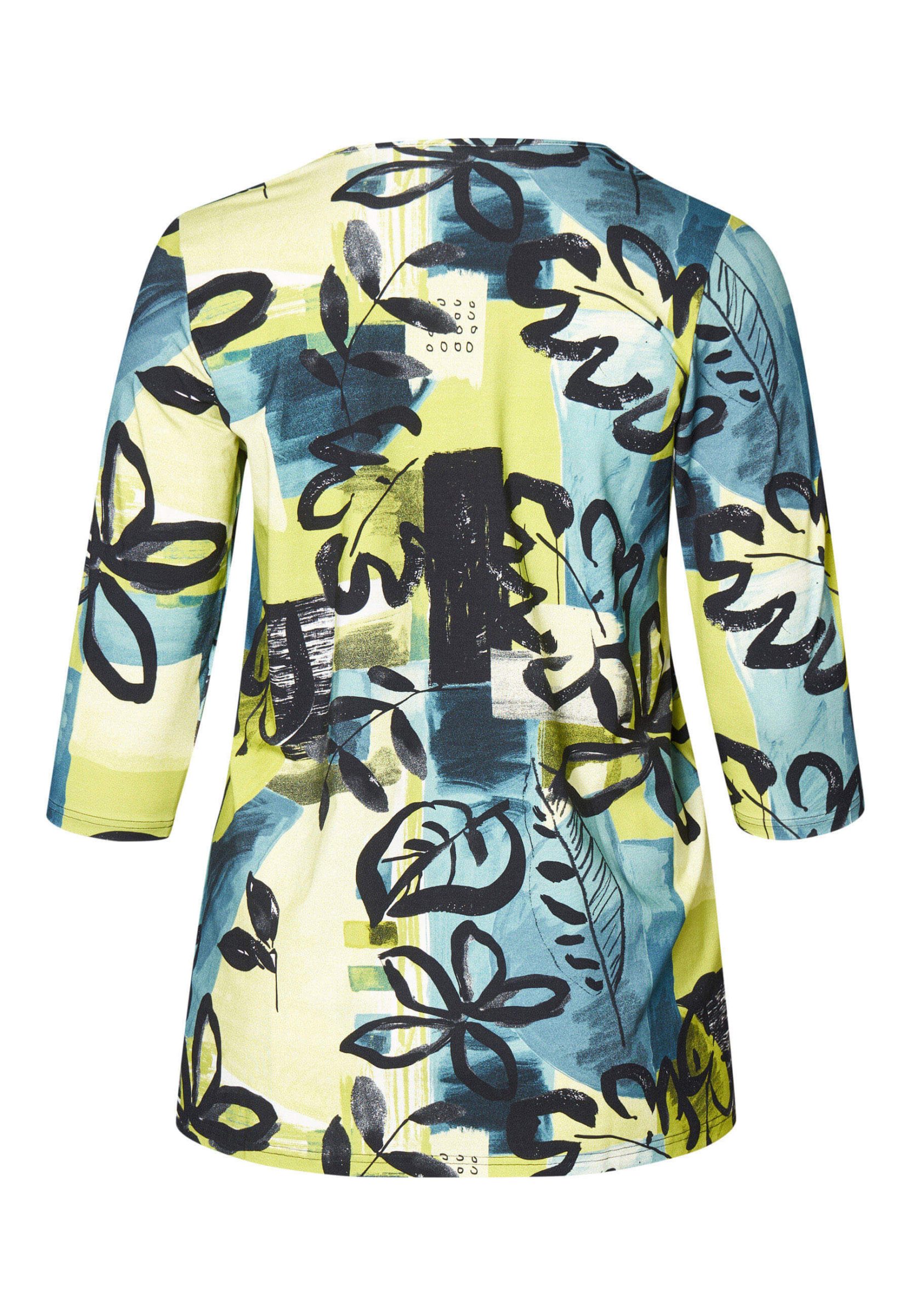 Pont Neuf Felina abstract tunic - petrol