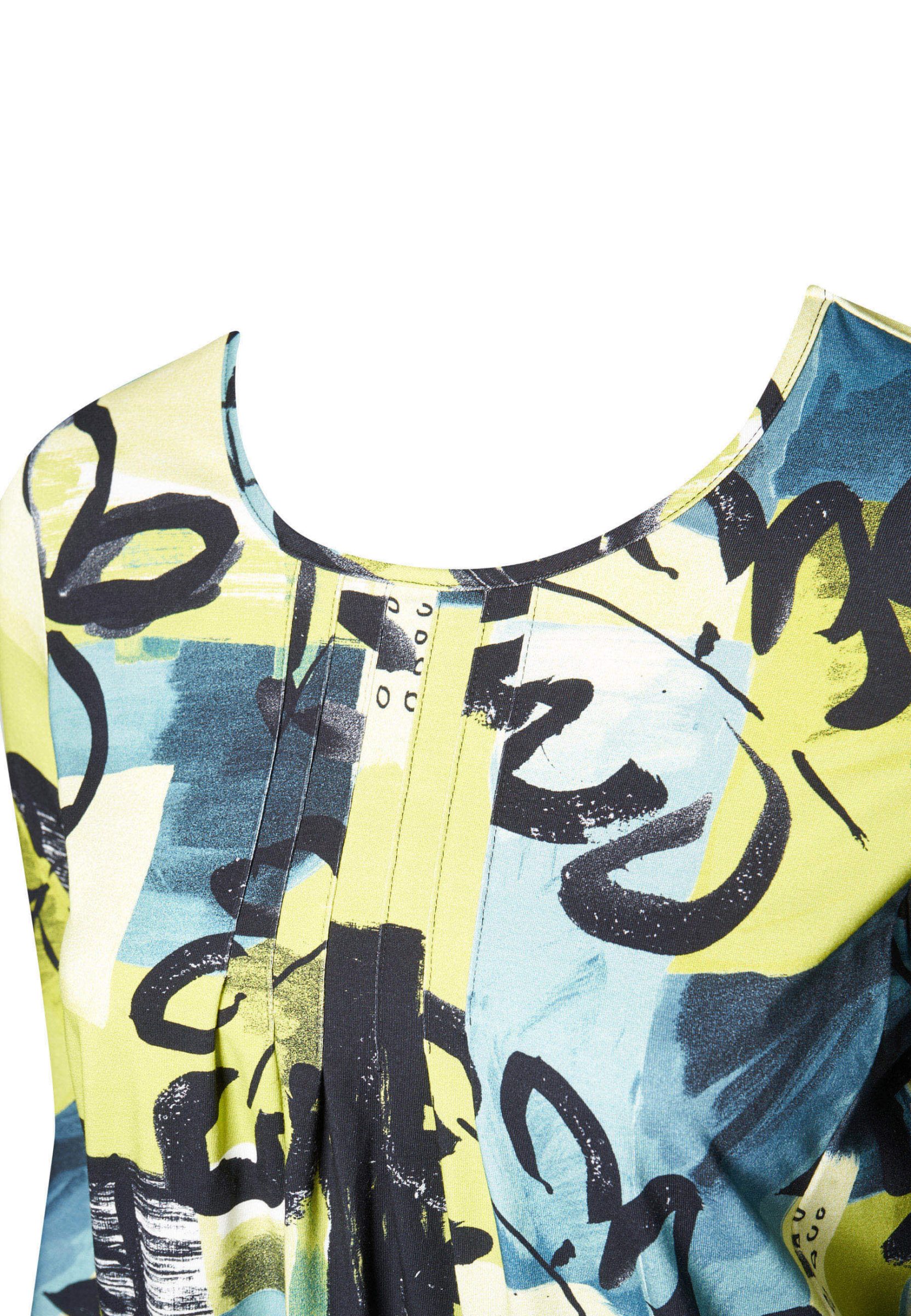 Pont Neuf Felina abstract tunic - petrol