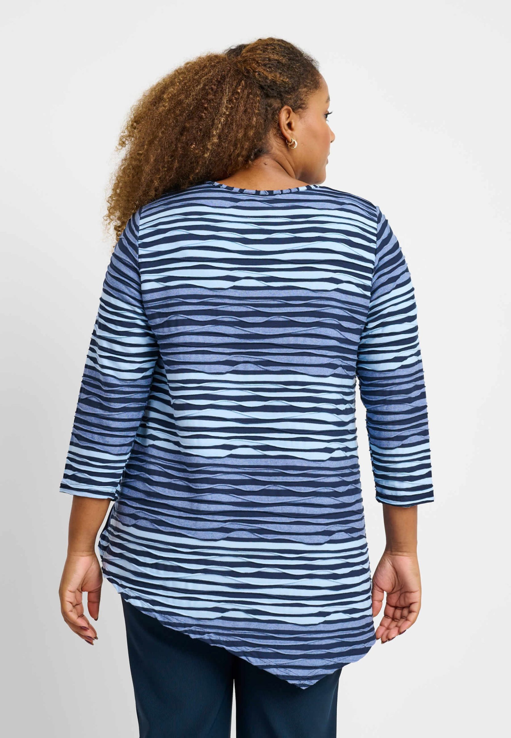 Pont Neuf Magrethe textured top - cornflower