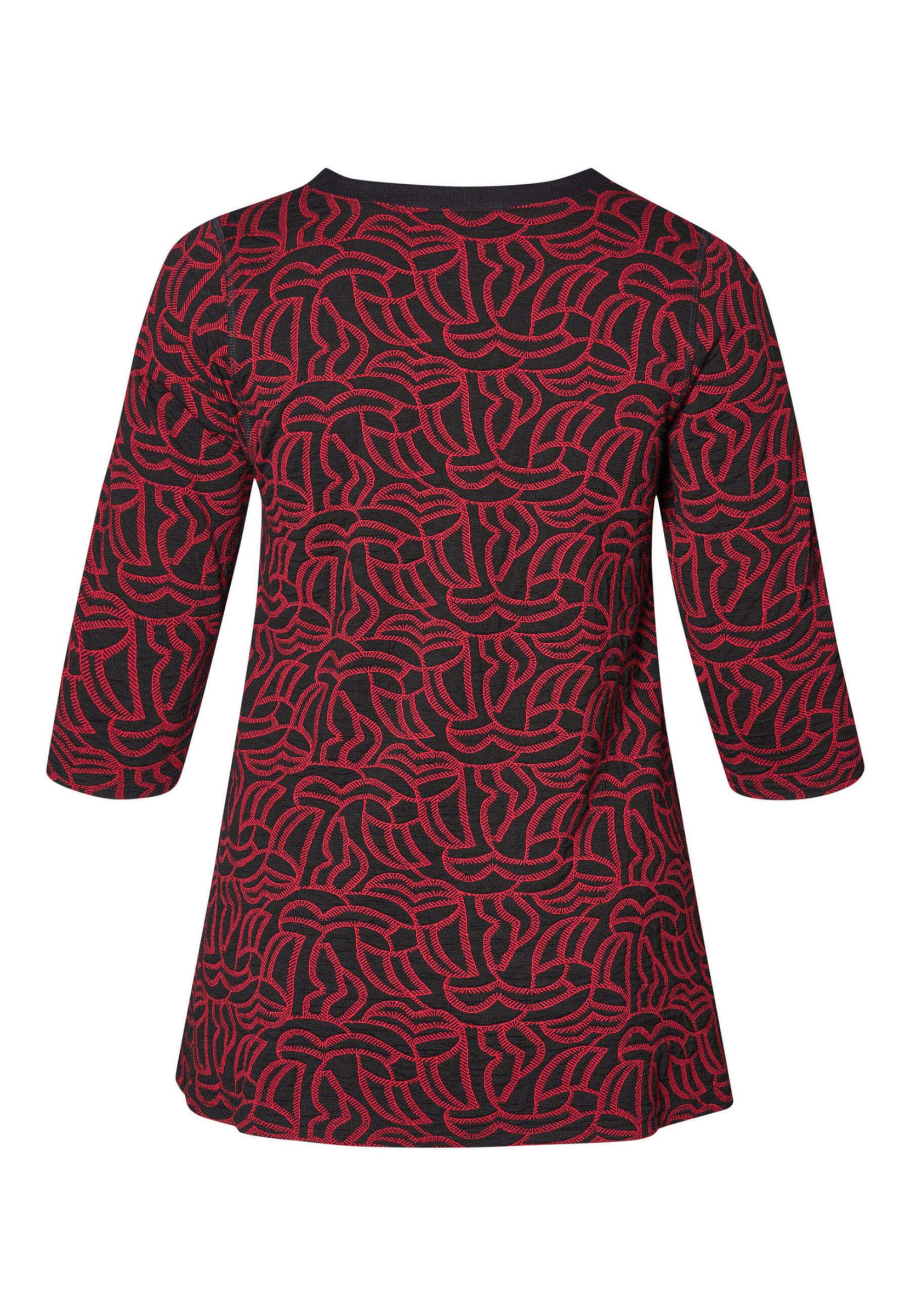 Pont Neuf Melina squiggle tunic - deep red