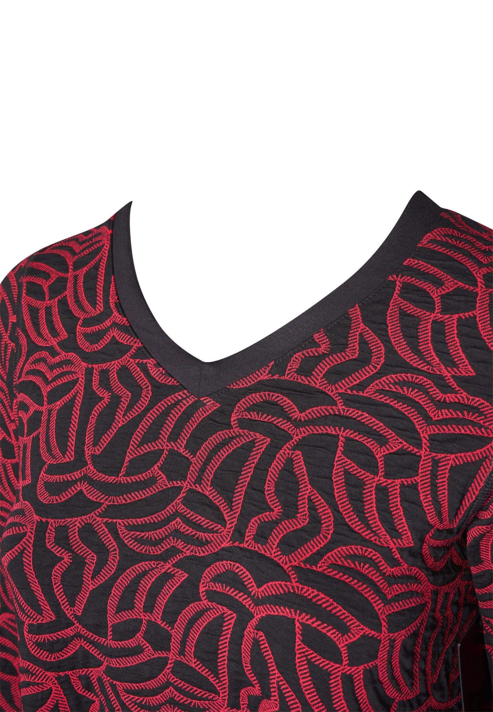 Pont Neuf Melina squiggle tunic - deep red