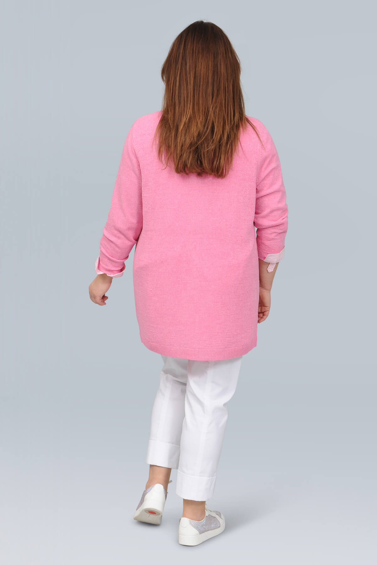 Via Appia edge to edge cardi - rose pink