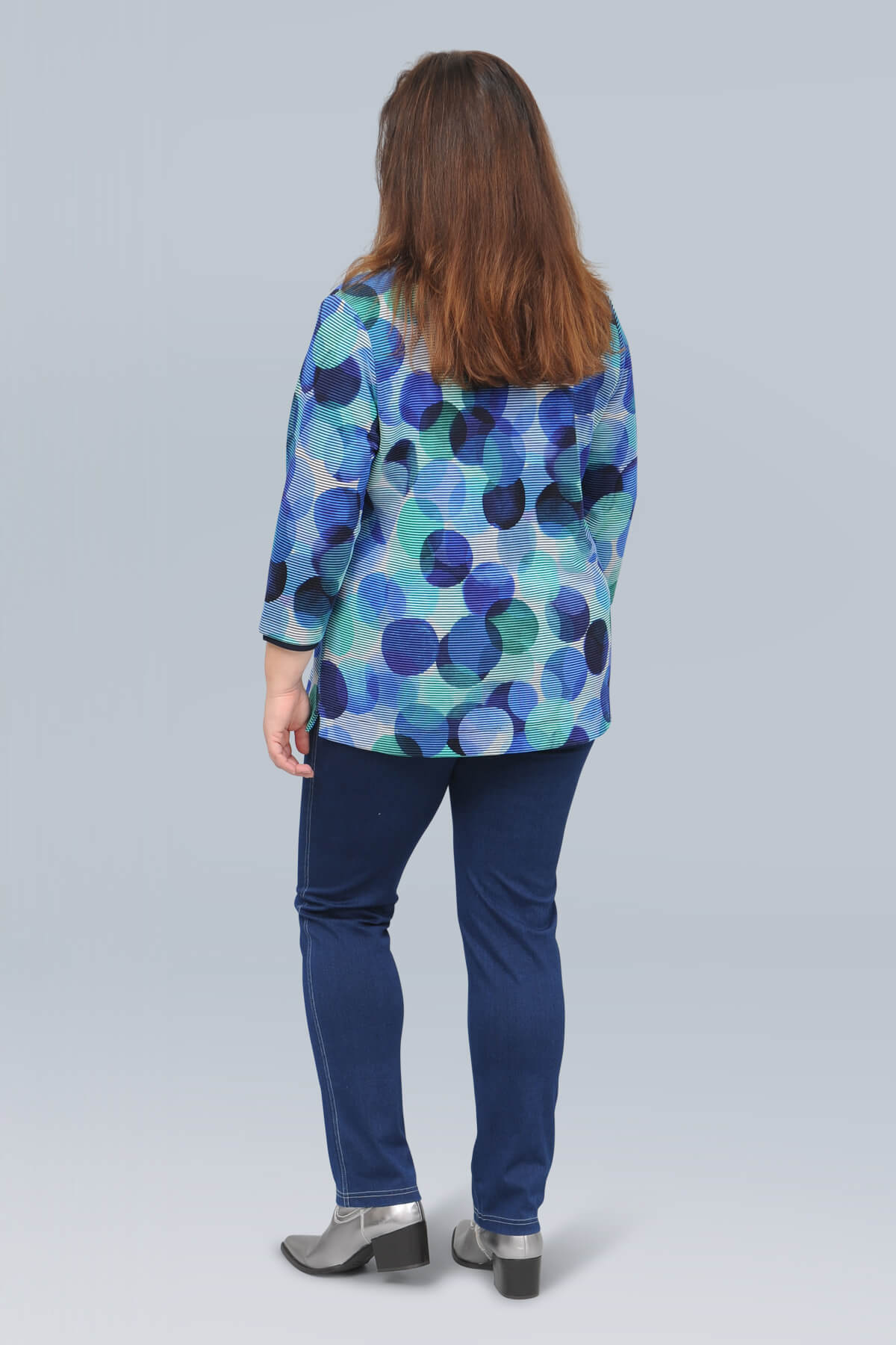 Via Appia circles top - cobalt