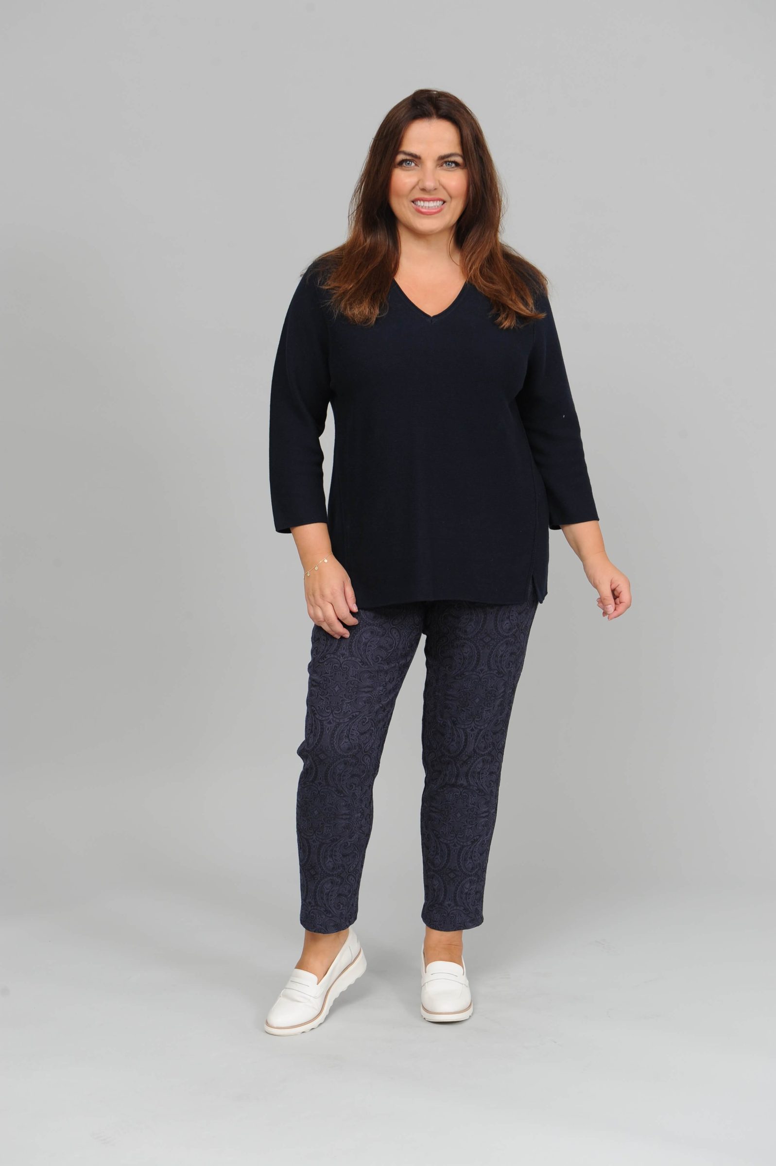 Via Appia cotton jumper - navy