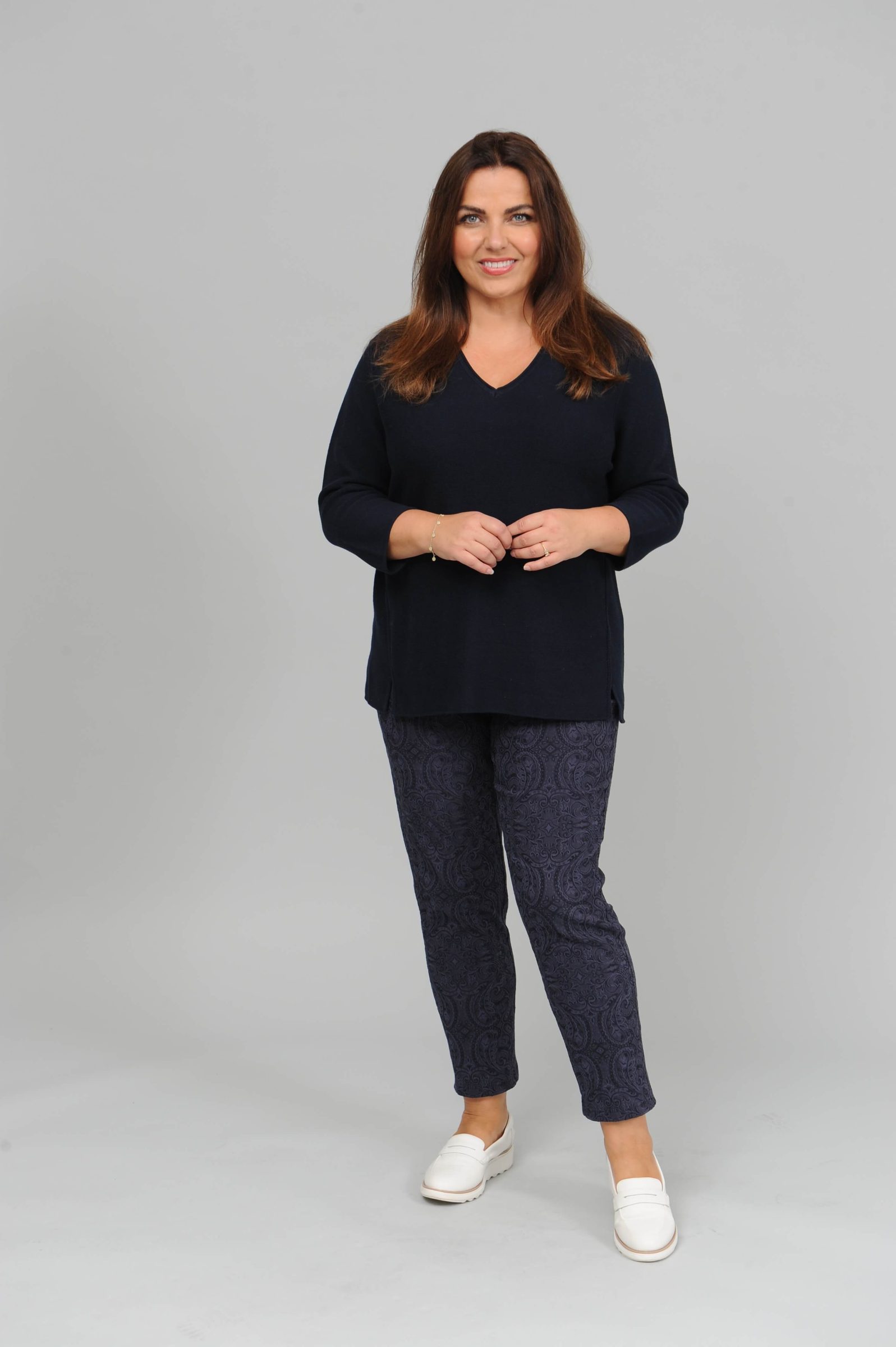 Via Appia cotton jumper - navy